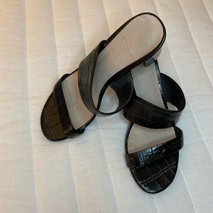Heel Sandals in black size 7.